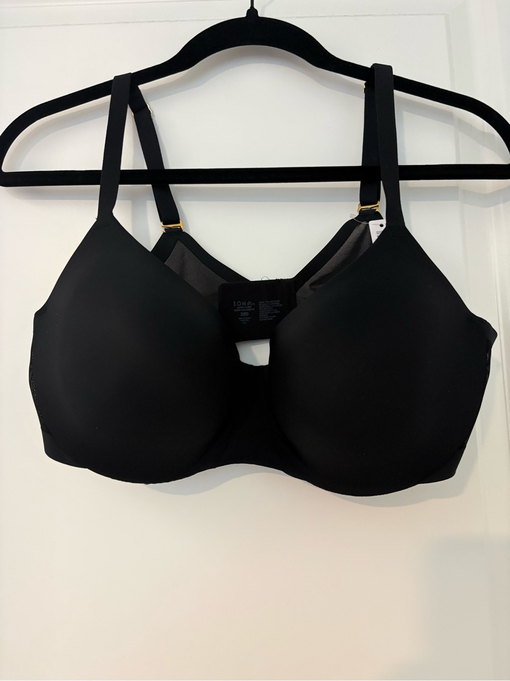 Soma Black Smooth T-Shirt Bra with Light Padding